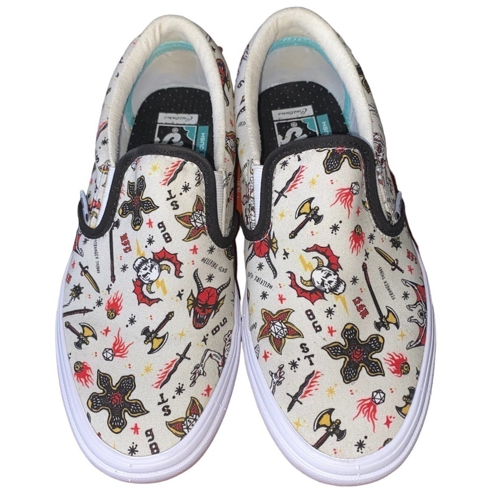VANS Stranger Things Hellfire Slip On Sneakers Retired Womens 7.5 Mens 6 NWOT